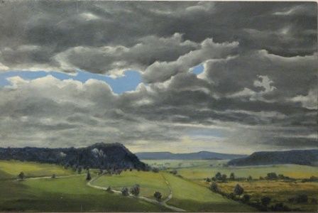 Pintura intitulada "nach dem Regen" por Berthold Maier, Obras de arte originais