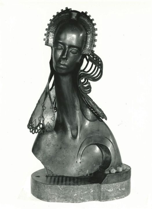 Sculpture intitulée "Madonna" par Bertrand Catteuw, Œuvre d'art originale