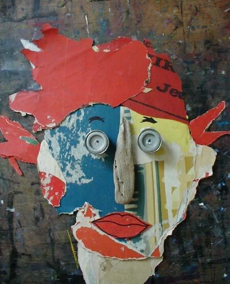 Painting titled "untitled face" by Bertrand Eberhard, Original Artwork