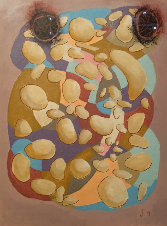 Peinture intitulée "Drole de petites be…" par Bertrand Jost, Œuvre d'art originale, Acrylique