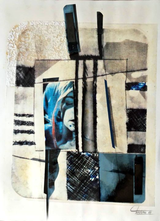 Collages titled "Morfil Médicolégal…" by Bertrand Tardieu, Original Artwork, Collages