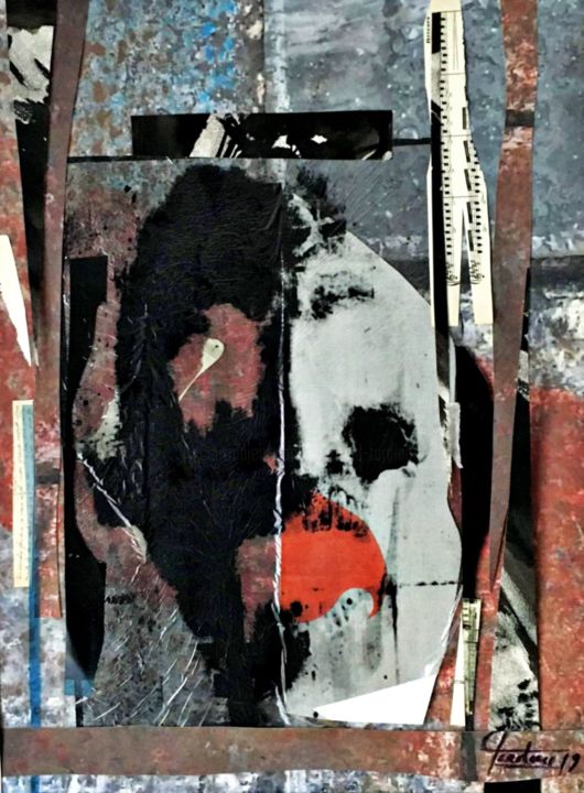 Collages intitulée "Aliénation réintros…" par Bertrand Tardieu, Œuvre d'art originale, Collages