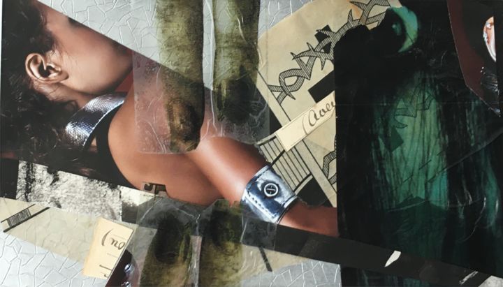 Colagens intitulada "Désire Blasphématiq…" por Bertrand Tardieu, Obras de arte originais, Colagens