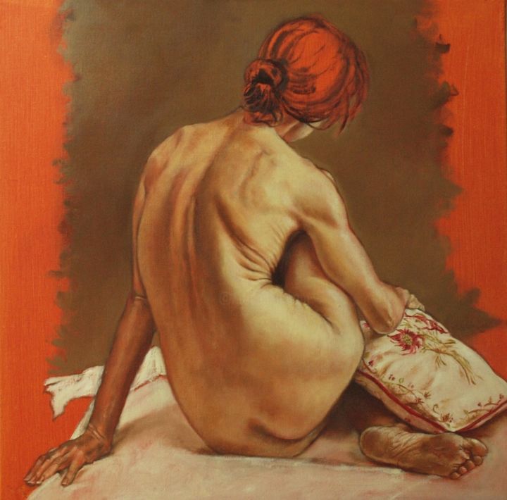 Pittura intitolato "tude-carre-2.jpg" da Bertrand Vetier, Opera d'arte originale