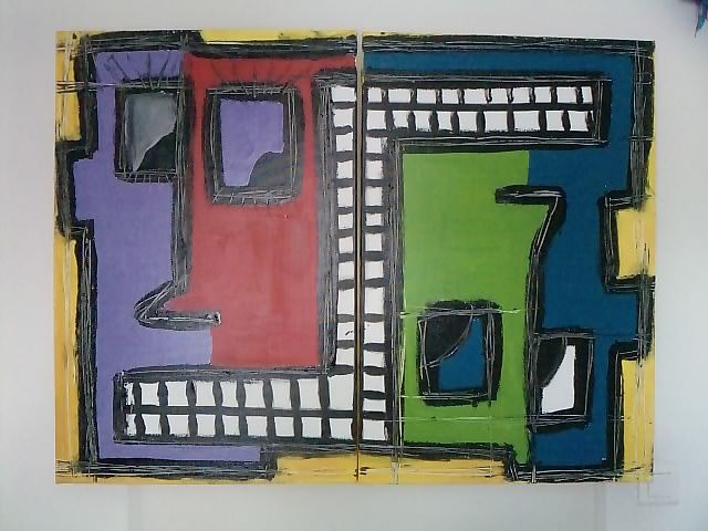 Painting titled "toi+moi" by Bertrand Pothier, Original Artwork