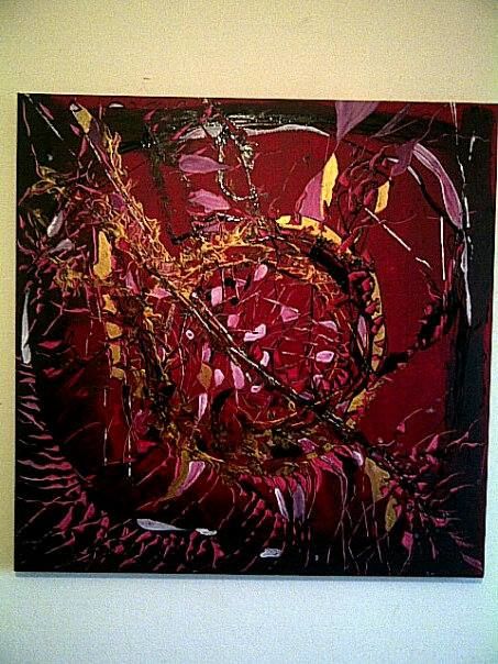 Painting titled "amour? passion? fus…" by Bertrand Pothier, Original Artwork