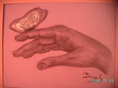 Peinture intitulée "la main tendue" par Beryl Jubenot, Œuvre d'art originale