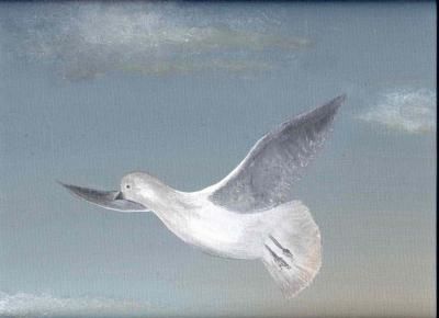 Peinture intitulée "L'oiseau" par Beryl Jubenot, Œuvre d'art originale