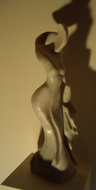 Sculpture titled "Chysalide" by Yvon Bescond, Original Artwork, Stone