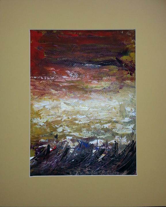 Painting titled "sea never dry" by Joseph Kwaw Besoabewie, Original Art,