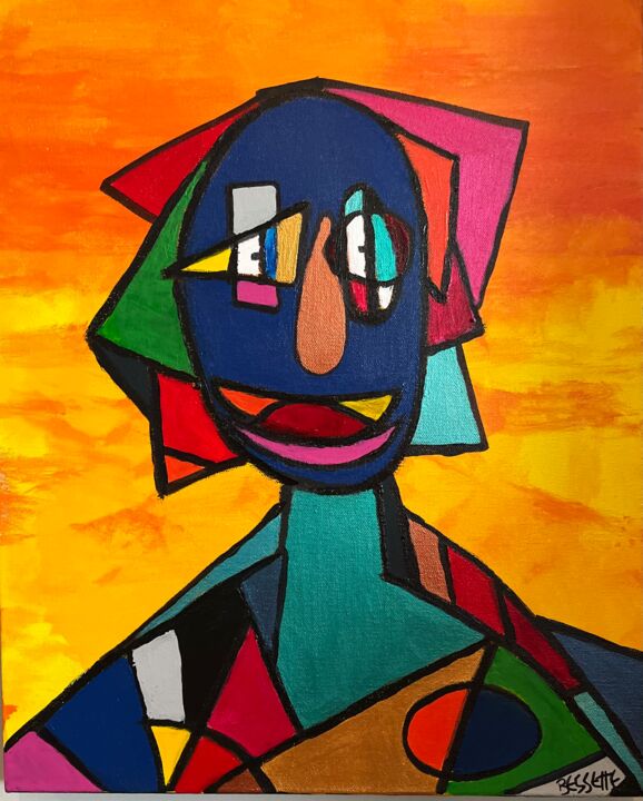 Painting titled "Bof !" by Jean Pierre Ii Bessette (BESSETTE), Original Artwork, Acrylic Mounted on Wood Stretcher frame