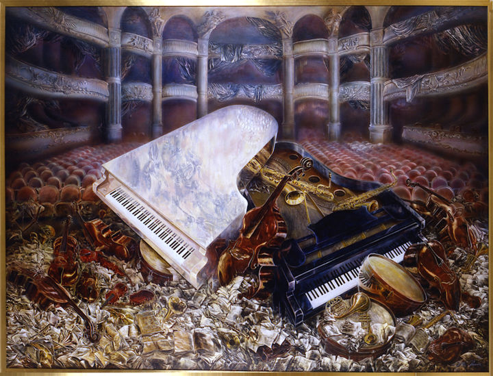 Malerei mit dem Titel "les rois des fous ©" von Billy Renoir, Original-Kunstwerk
