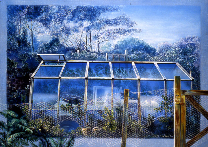 Malerei mit dem Titel "la serre ©" von Billy Renoir, Original-Kunstwerk, Acryl