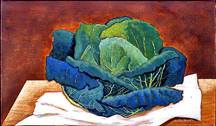 Painting titled "le chou-vert ©" by Billy Renoir, Original Artwork, Acrylic