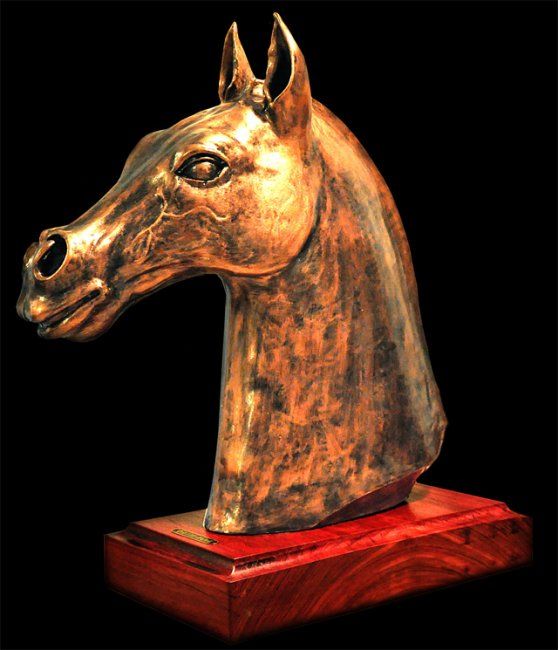 Escultura titulada "Horse Head" por Betho Roza, Obra de arte original, Metales