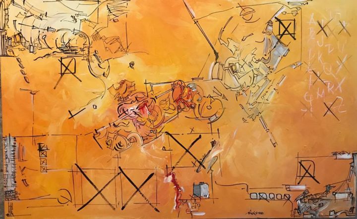 Pintura intitulada "Sem Titulo" por Beth Sallai, Obras de arte originais, Acrílico