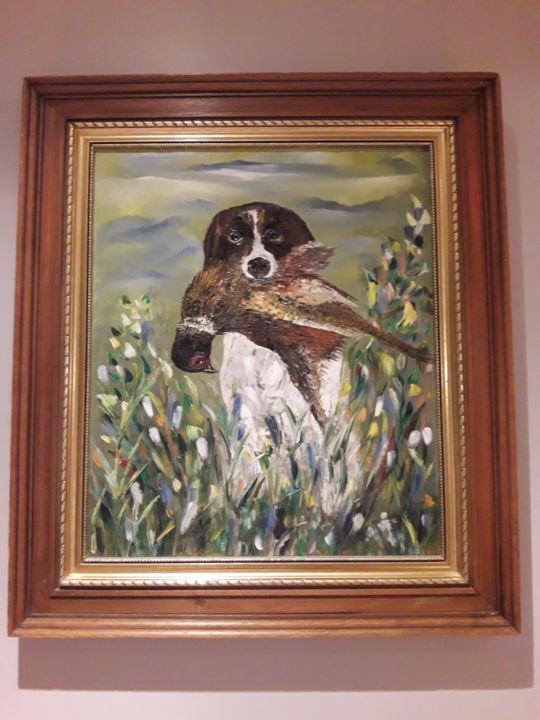 Painting titled "Chasse" by Chassignet, Original Artwork, Oil