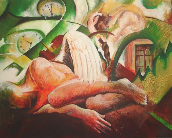 Pintura intitulada "Sunshine Lovers II" por Elisabete Da'Silva, Obras de arte originais