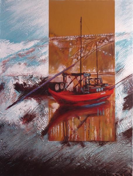 Malerei mit dem Titel "Tonalidades do Port…" von Elisabete Da'Silva, Original-Kunstwerk, Andere