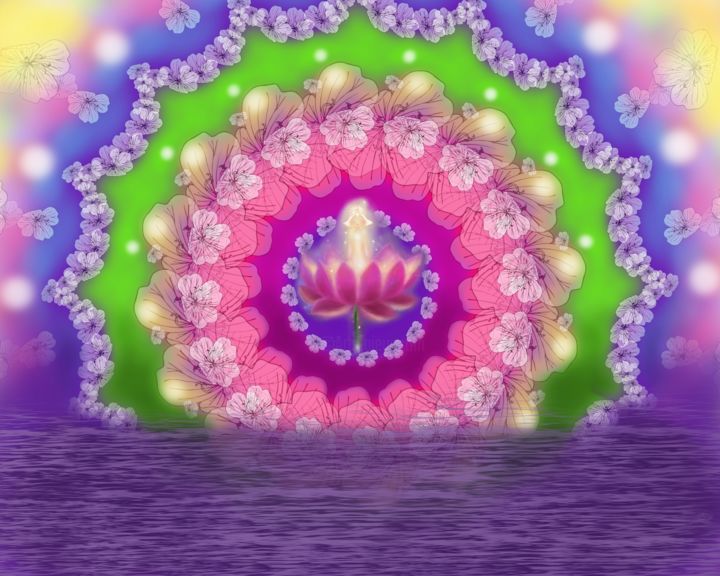 Arte digital titulada "emerger de uno mismo" por Betina Marker & Kanchi, Obra de arte original, Pintura Digital