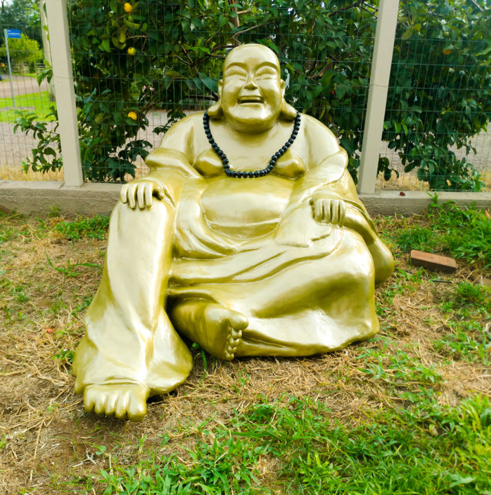 Escultura intitulada "Budha" por Betta Artes, Obras de arte originais, Resina