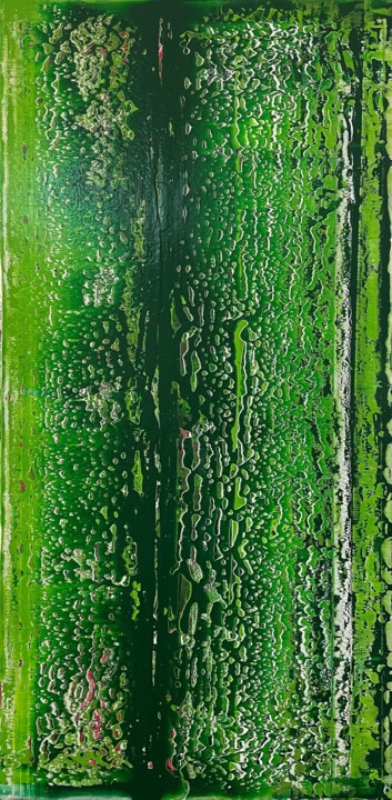 Painting titled "Green Green Grass" by Bettina Axel, Original Artwork, Acrylic
