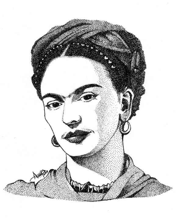 Frida Kahlo, Dibujo por Humberto Bedolla | Artmajeur