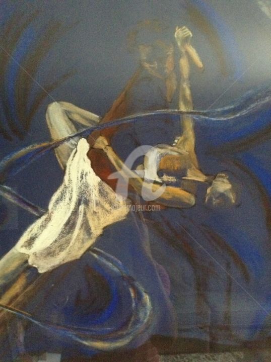 Drawing titled "Tango" by Betty Camiade, Original Artwork, Pastel