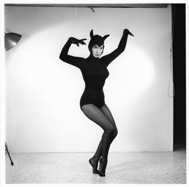 Photography titled "Betty Page Studio C…" by Betty Page - Bunny Yeager, Original Artwork, Non Manipulated Photography