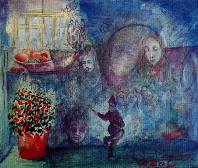 Painting titled "Sans titre" by Abol, Original Artwork