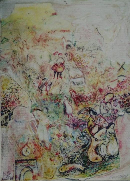 Painting titled ""Paysages  imaginai…" by Abol, Original Artwork