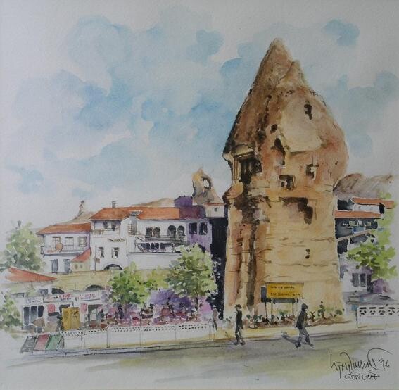 Peinture intitulée "GÖREME" par Beytullah Şavkin, Œuvre d'art originale