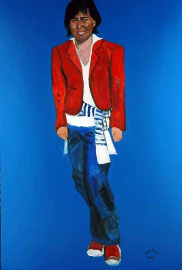 Painting titled "Mad'moiselle juju" by Jean-Loup Bézos, Original Artwork, Oil
