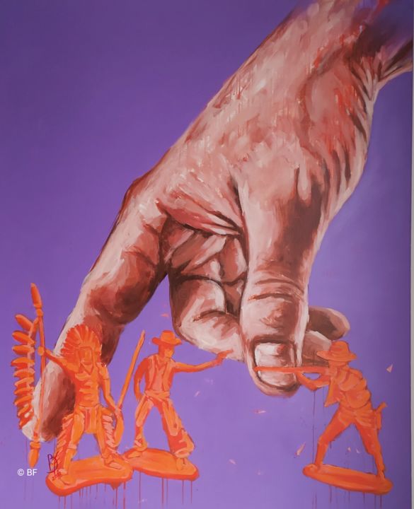 "Plastic War Purple" başlıklı Tablo Bf tarafından, Orijinal sanat, Akrilik