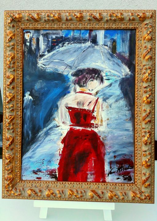 Painting titled "Regard-Croisé.jpg" by Baron Frank Von Misch, Original Artwork, Acrylic Mounted on Wood Stretcher frame