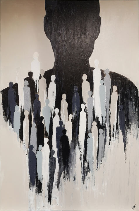 Peinture intitulée "Leader" par Bg Créations, Œuvre d'art originale, Acrylique Monté sur Châssis en bois