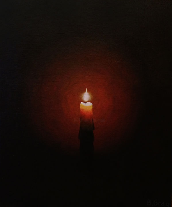 Peinture intitulée "The Candle - La Bou…" par Barry Gray, Œuvre d'art originale, Acrylique