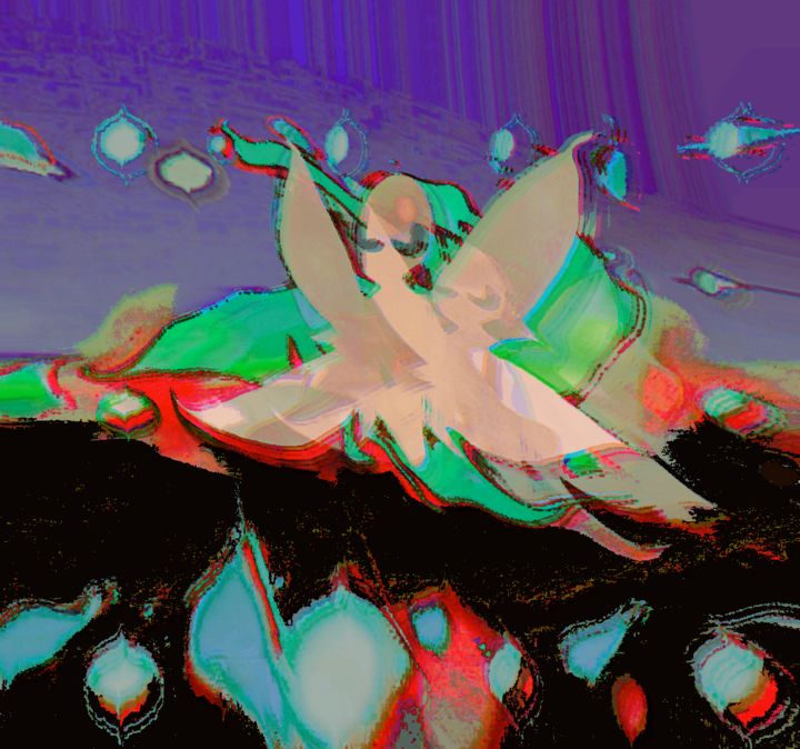 Artes digitais intitulada "moth like me" por Bh, Obras de arte originais, Pintura digital