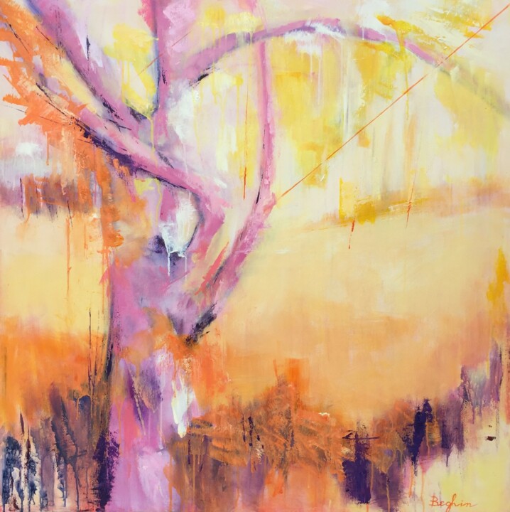 제목이 "Follia nell’aria"인 미술작품 Bianca Beghin로, 원작, 아크릴 나무 들것 프레임에 장착됨