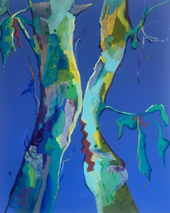 제목이 "Kiss me"인 미술작품 Bianca Beghin로, 원작, 아크릴 나무 들것 프레임에 장착됨