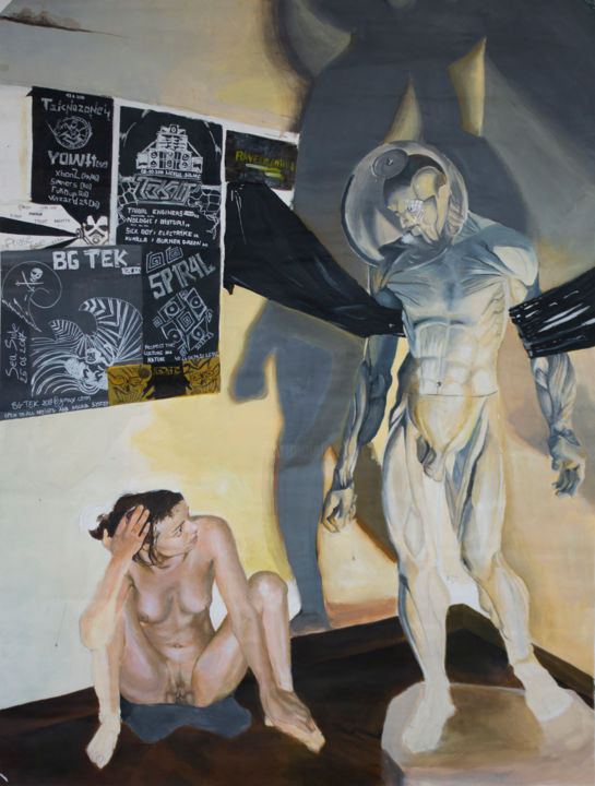 Malarstwo zatytułowany „Temptation” autorstwa Bianca Kis, Oryginalna praca, Akryl