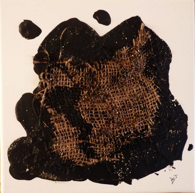 Peinture intitulée "Marée noire" par Brigitte Bibard-Guillon, Œuvre d'art originale, Huile