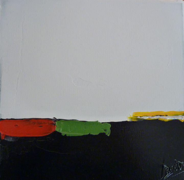 Pintura titulada "carré blanc 1" por Brigitte Bibard-Guillon, Obra de arte original, Acrílico
