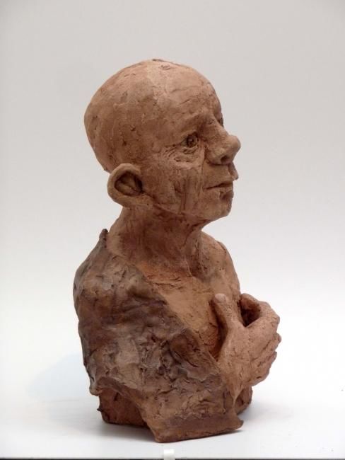 Skulptur mit dem Titel "l'homme sage" von Bibi Blanchet, Original-Kunstwerk