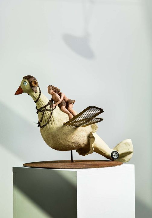 "envol" başlıklı Heykel Bibi Blanchet tarafından, Orijinal sanat, Terracotta