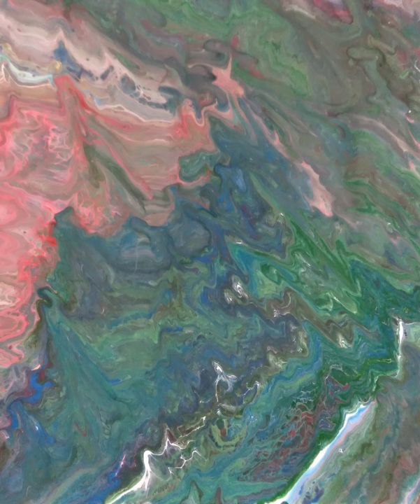 Pintura intitulada "Reef breaks" por Bibicasi, Obras de arte originais, Pigmentos