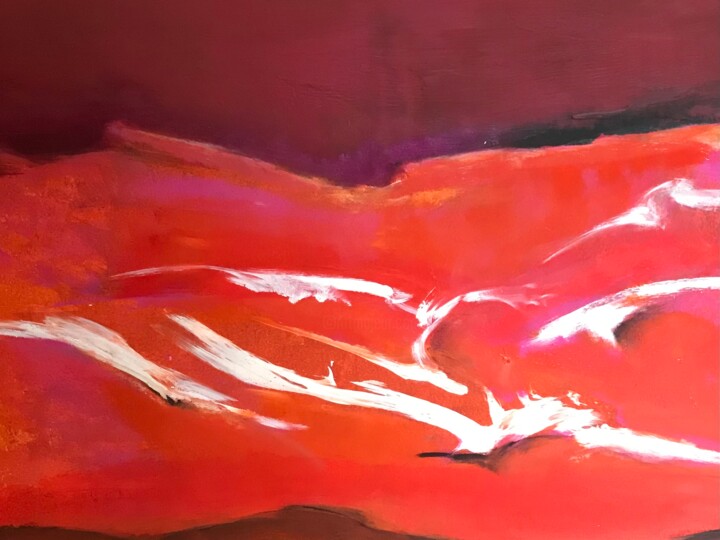 "Red landscape" başlıklı Tablo Pia Bidoli tarafından, Orijinal sanat, Akrilik