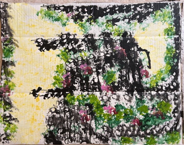 Malerei mit dem Titel "Landscape 3/7" von Bientot, Original-Kunstwerk, Acryl