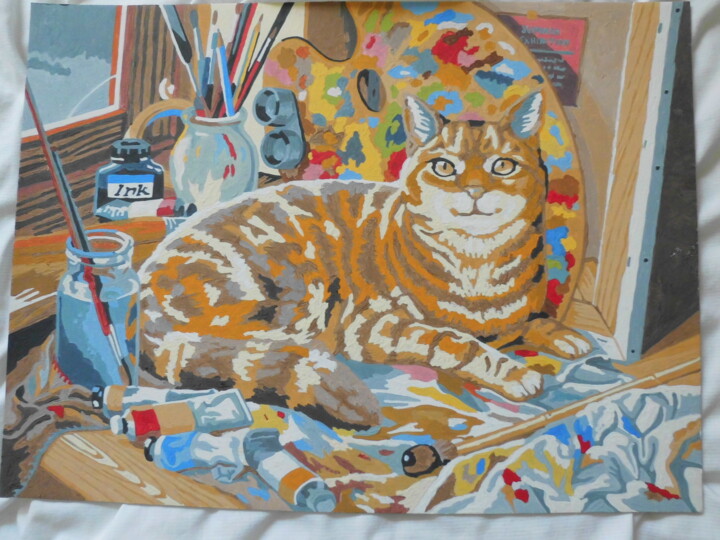 Pintura titulada "Katze" por Bilderkiste, Obra de arte original, Acrílico