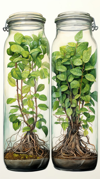 Arts numériques intitulée "Plants 3" par Bilge Paksoylu, Œuvre d'art originale, Image générée par l'IA